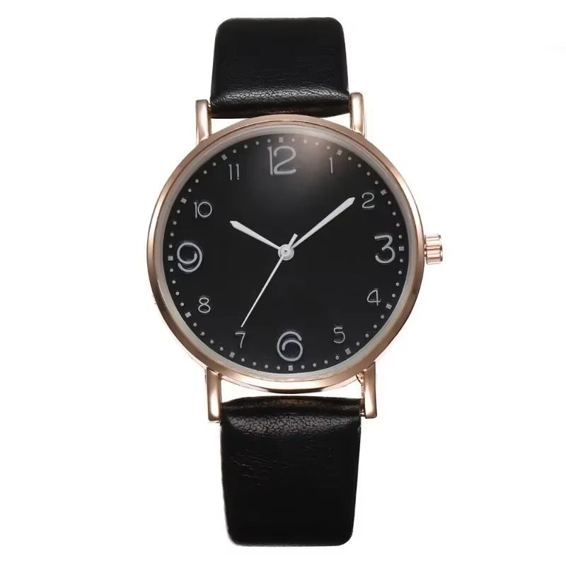 Women Watches Casual Arabic Numbers Leather Analog Quartz Watches