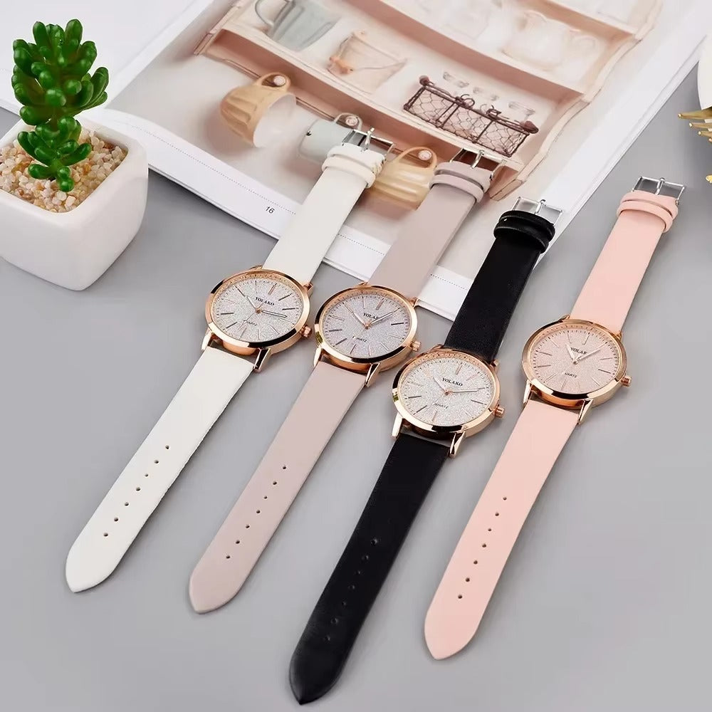 Leather Watch Women Female Quartz Wristwatches