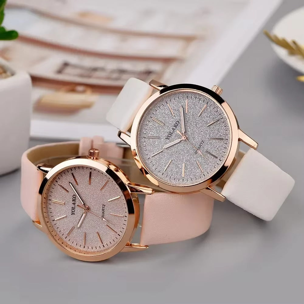 Leather Watch Women Female Quartz Wristwatches