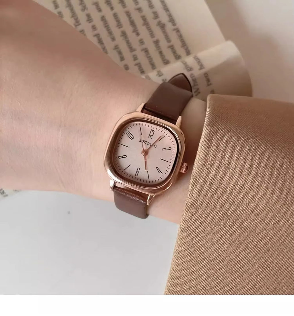 Casual Wrist Watches Retro Square Quartz
