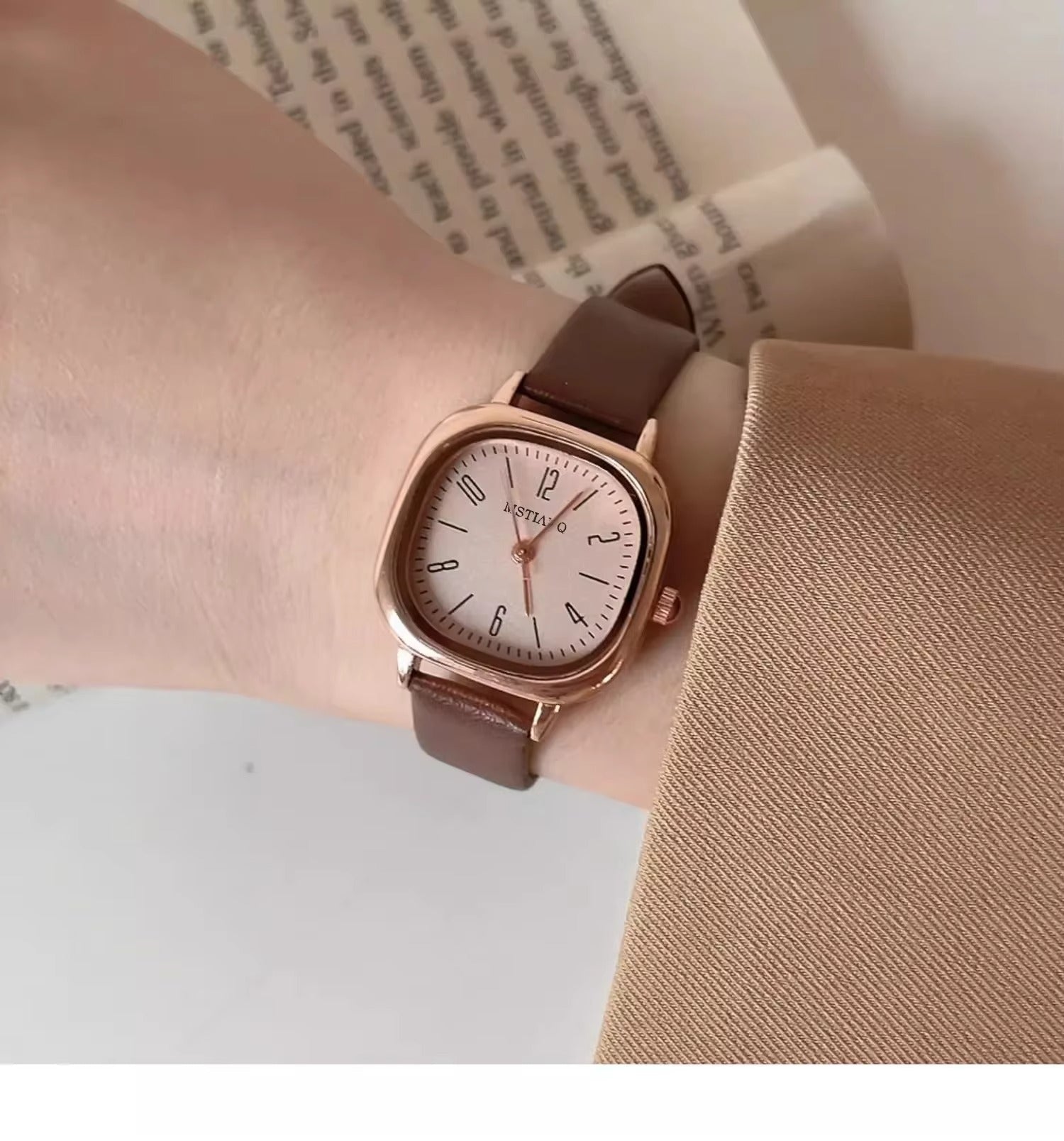 Casual Wrist Watches Retro Square Quartz