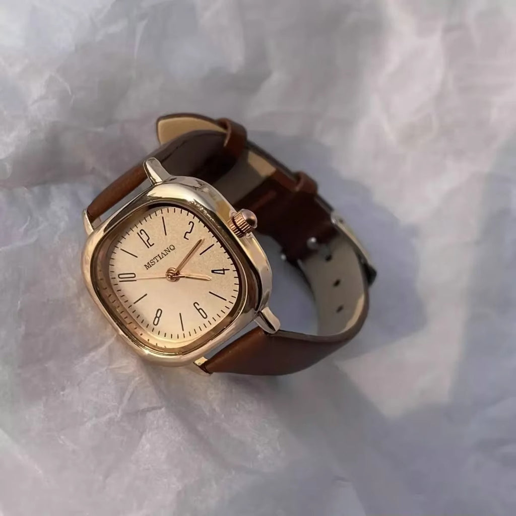 Casual Wrist Watches Retro Square Quartz