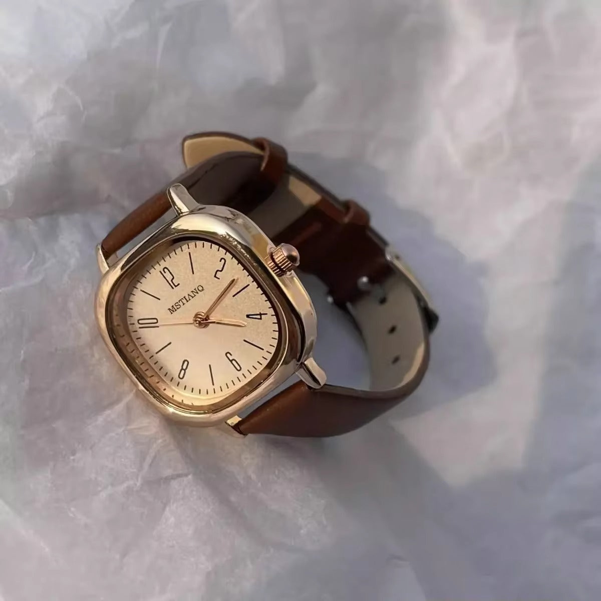 Casual Wrist Watches Retro Square Quartz