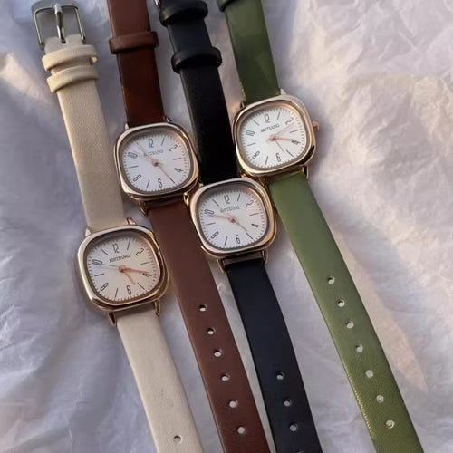 Casual Wrist Watches Retro Square Quartz