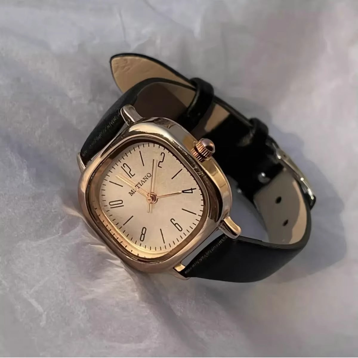 Casual Wrist Watches Retro Square Quartz