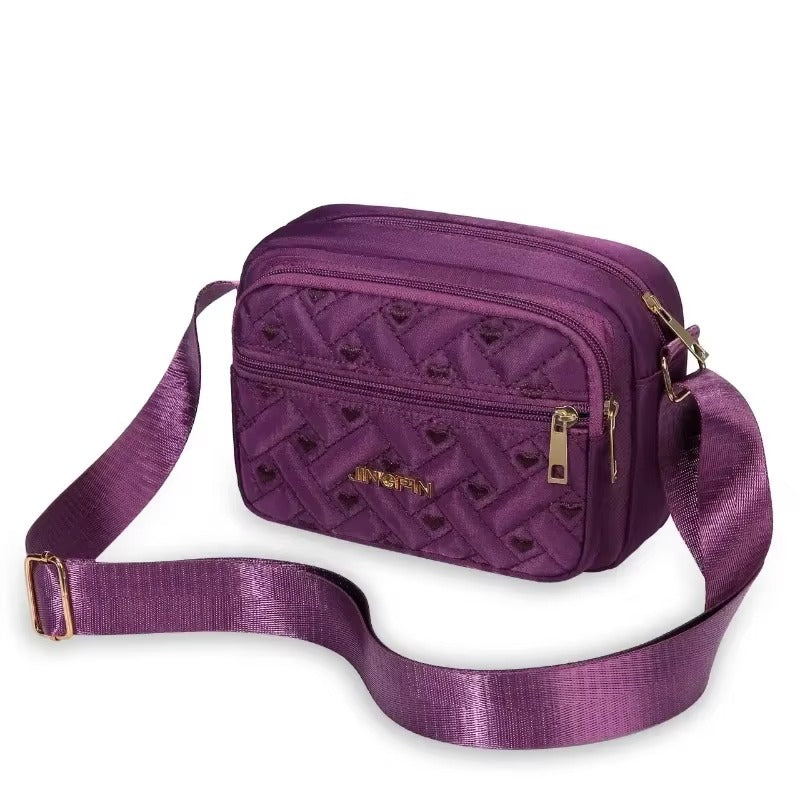 2025 New Fashion Embroidery Women Nylon Square Handbag