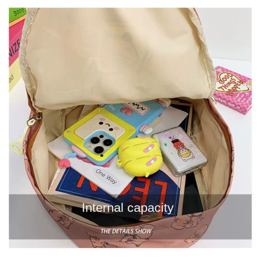 Cute Large Capacity Capybara Backpack Cartoon Breathable Student Schoolbag