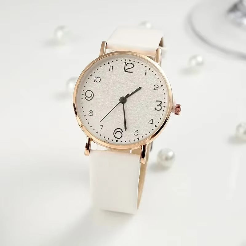 Women Watches Casual Arabic Numbers Leather Analog Quartz Watches