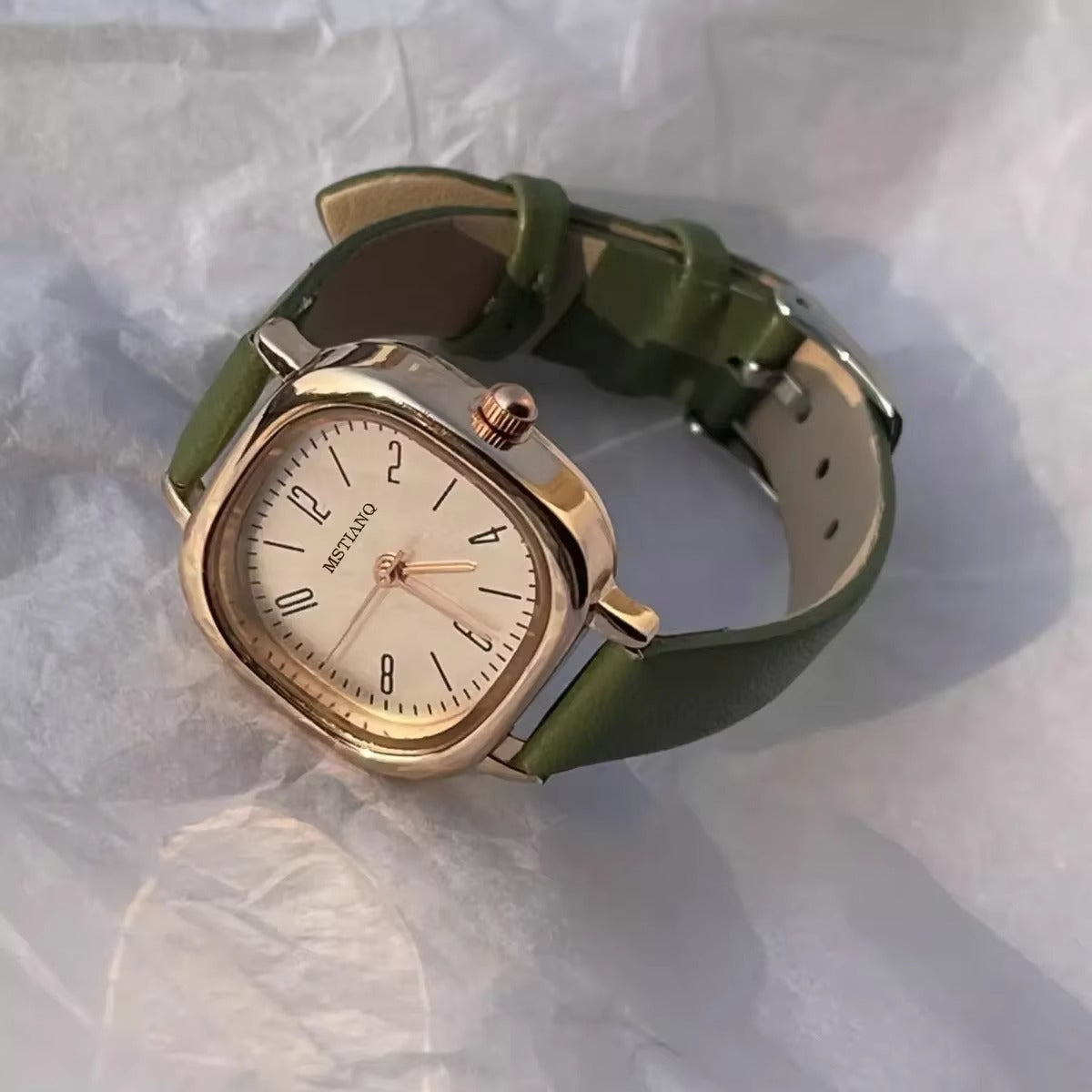 Casual Wrist Watches Retro Square Quartz